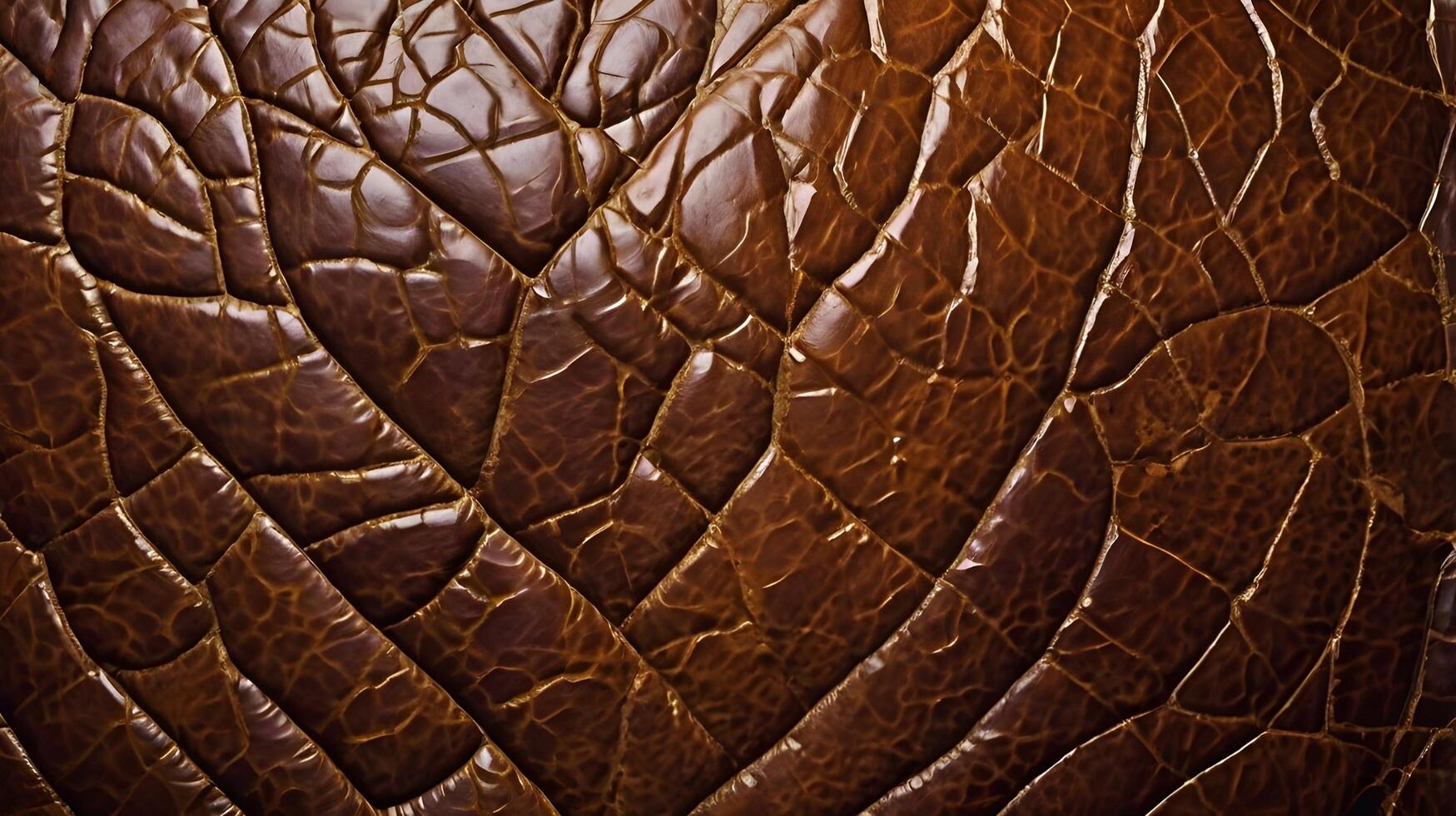 A finely detailed shot of ornate patterns pressed into leather. photo