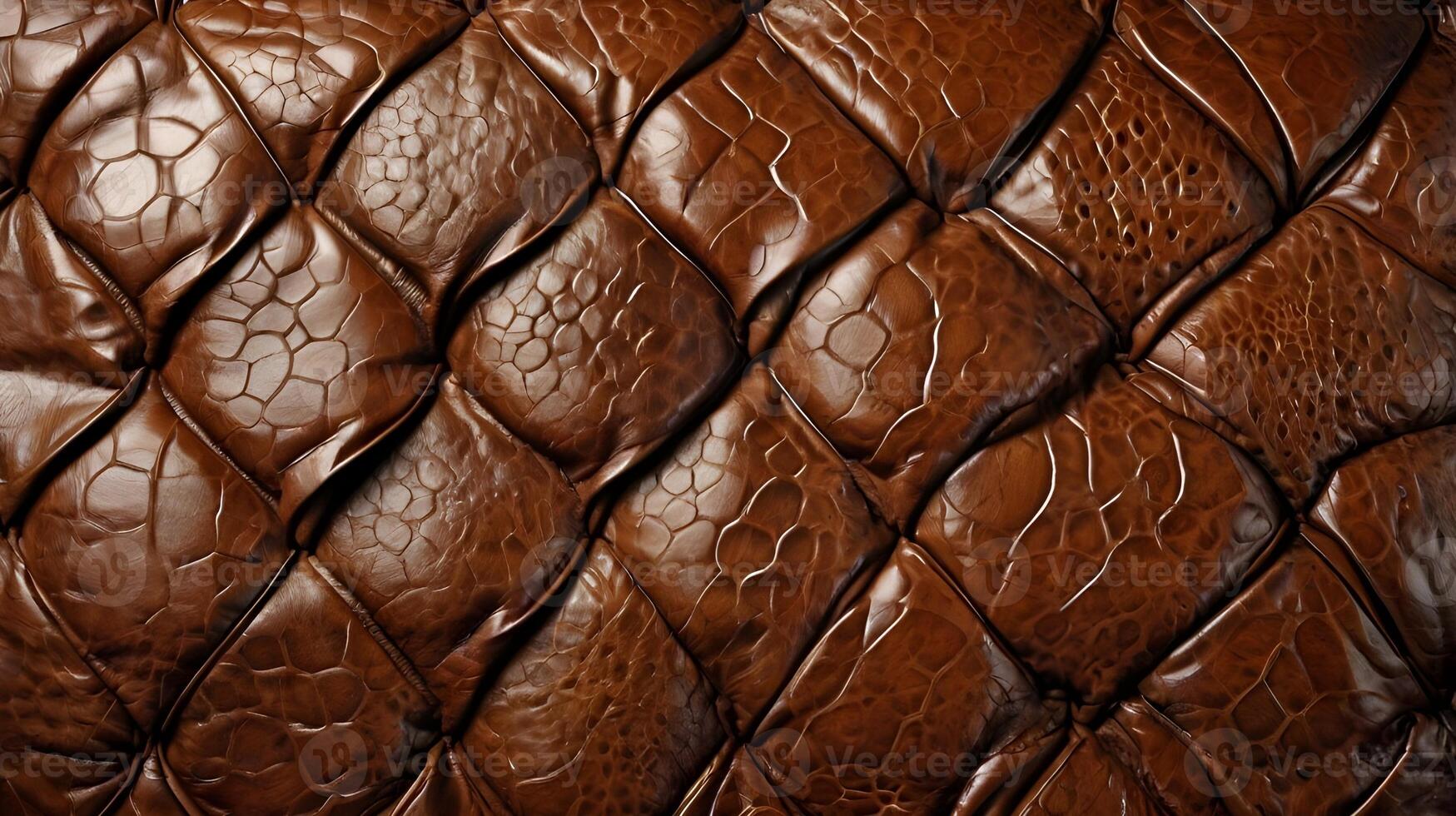A macro capture of elegant, embossed patterns on textured leather. photo