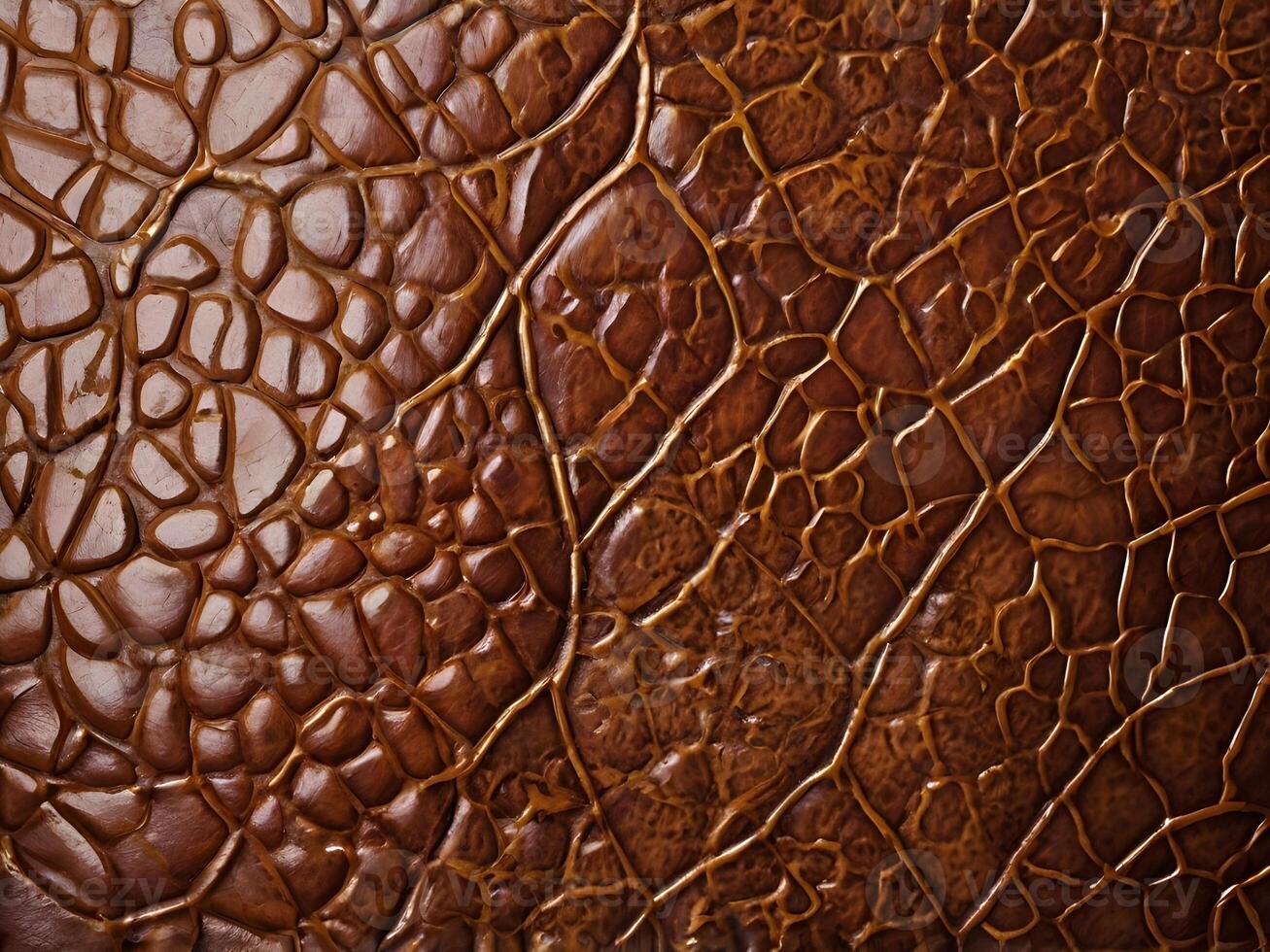 A zoomed-in view of ornate, decorative patterns embossed into leather. photo