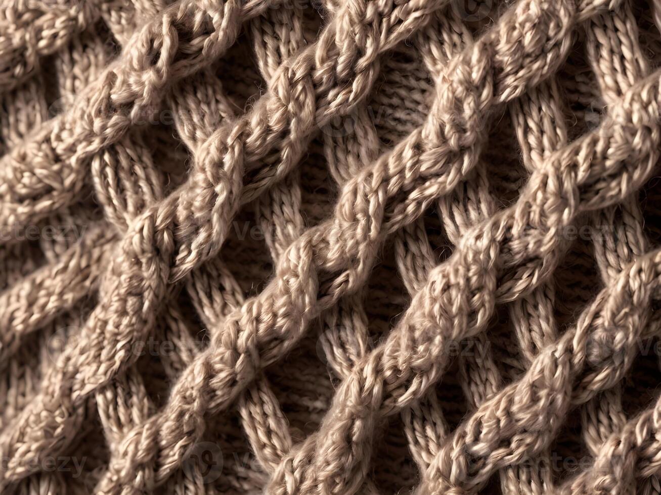 A macro perspective of fabric loops with detailed thread interweaving. photo