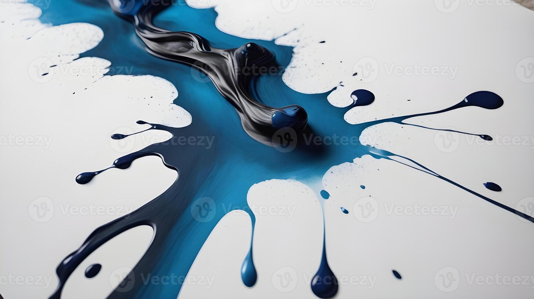 A detailed macro shot of ink expanding gently on rough paper. photo