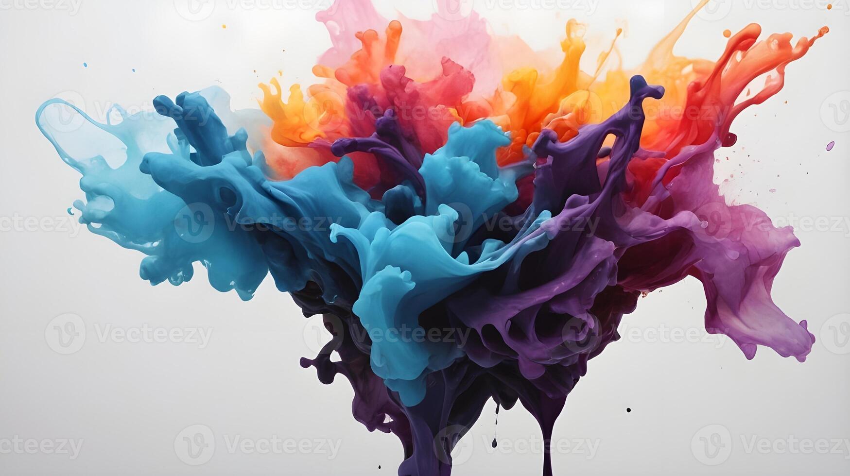 A mesmerizing view of ink spreading in intricate patterns on paper. photo