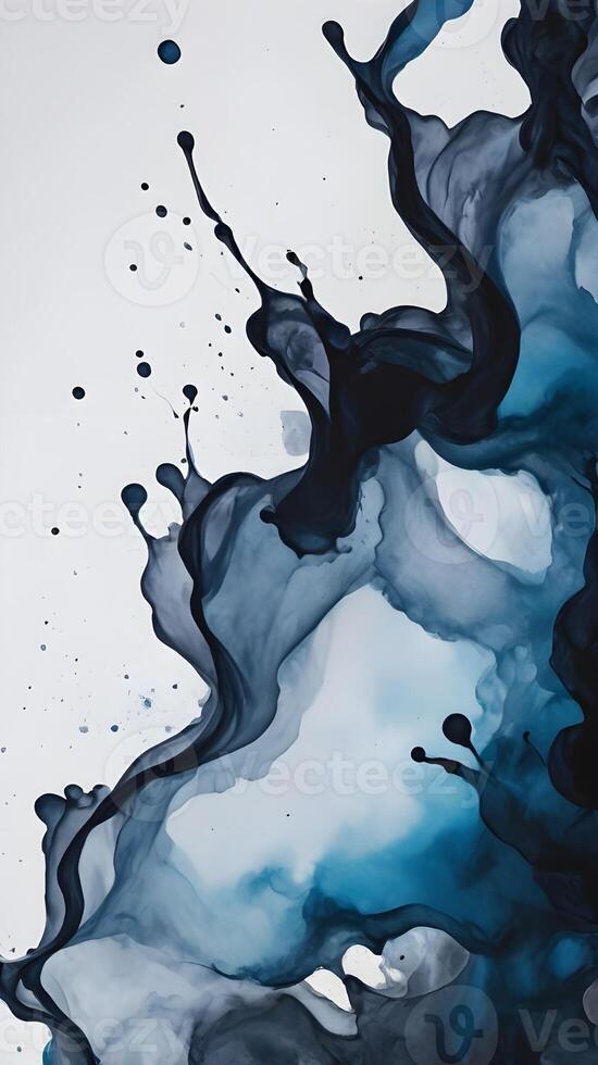 A captivating close-up of ink bleeding outward on textured paper. photo