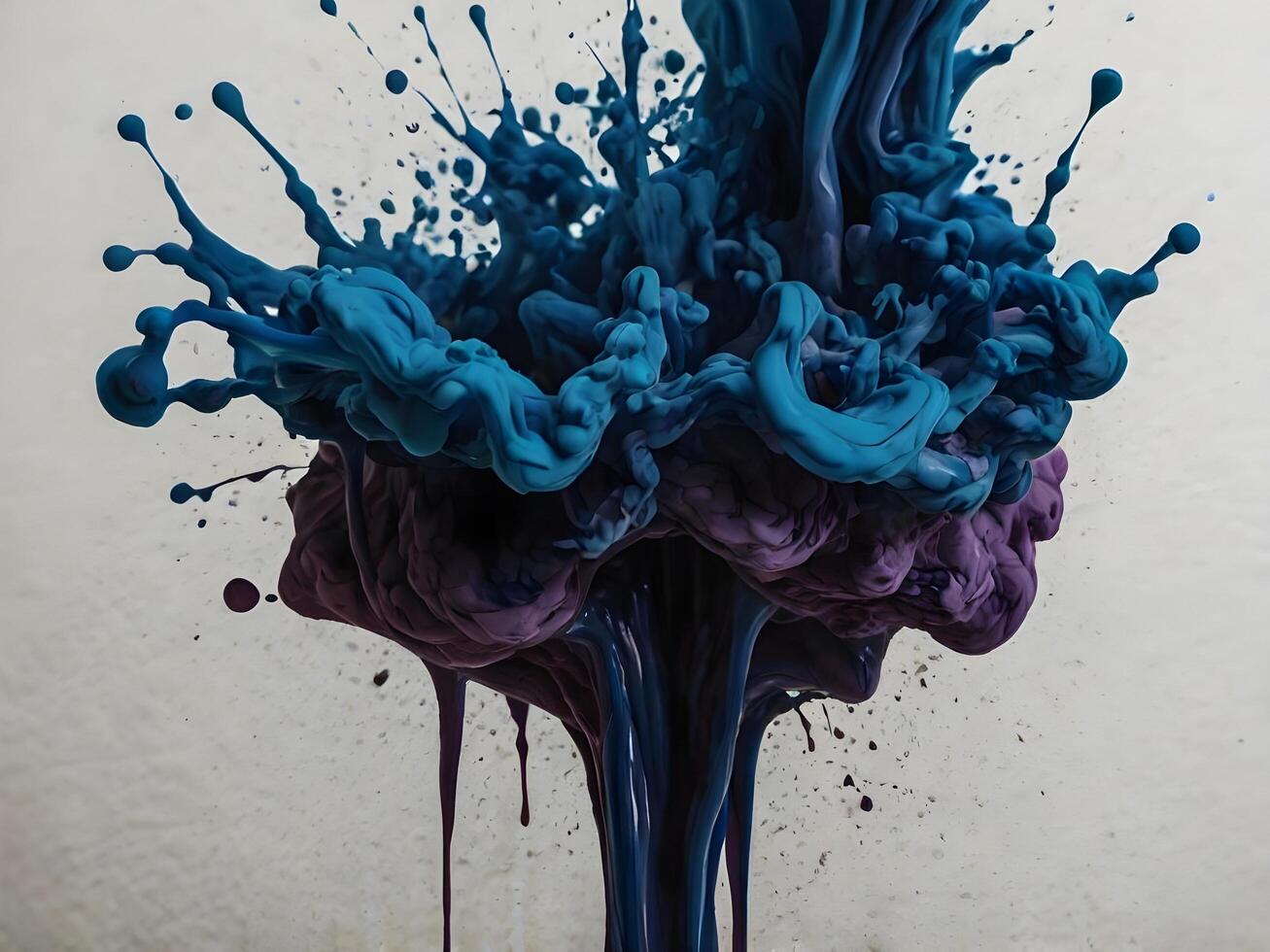 A hypnotic view of ink spreading in delicate patterns on textured paper. photo