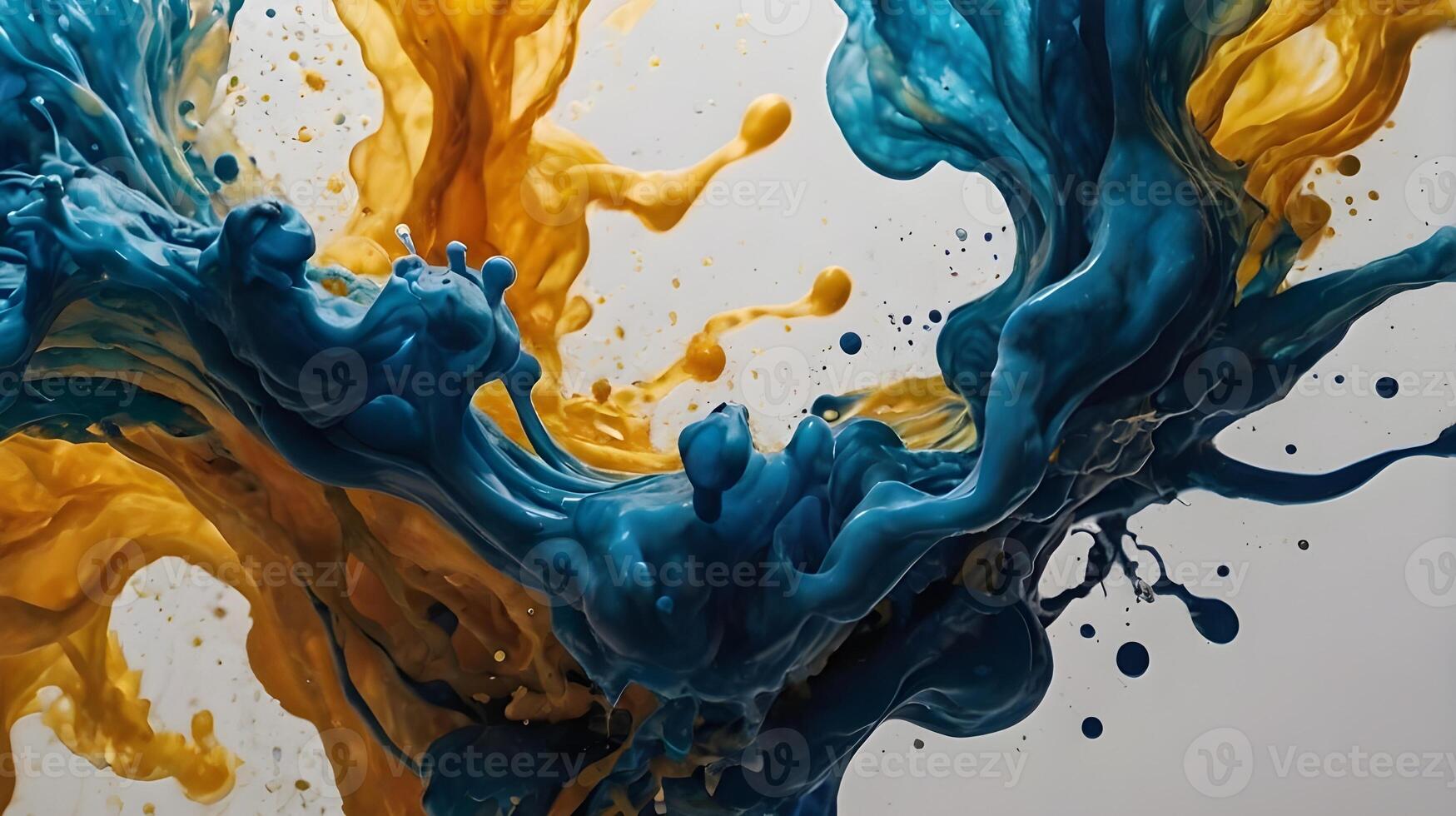A detailed close-up of ink slowly seeping into rough paper fibers. photo