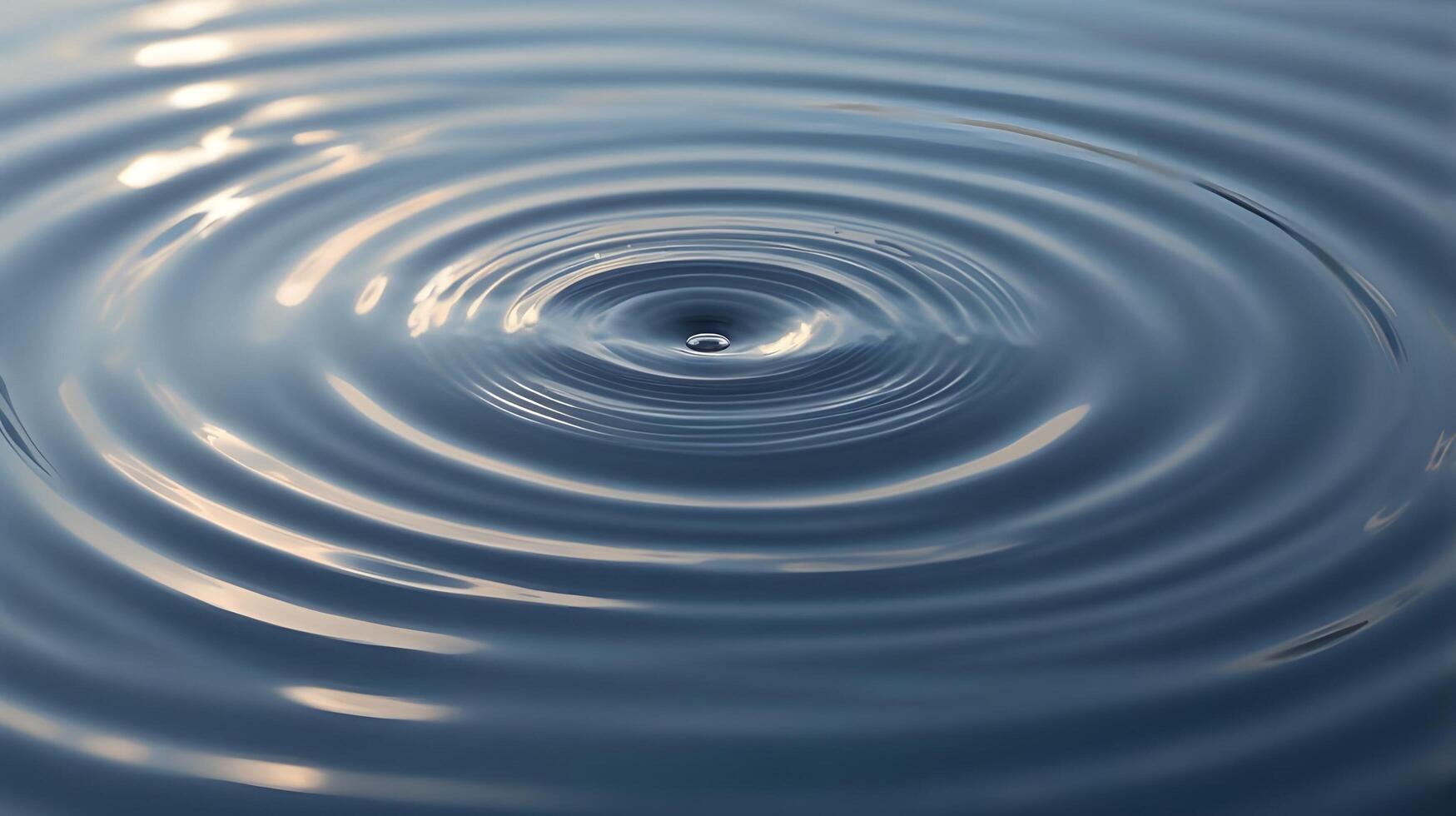 A macro image of circular water ripples with shimmering light reflections. photo