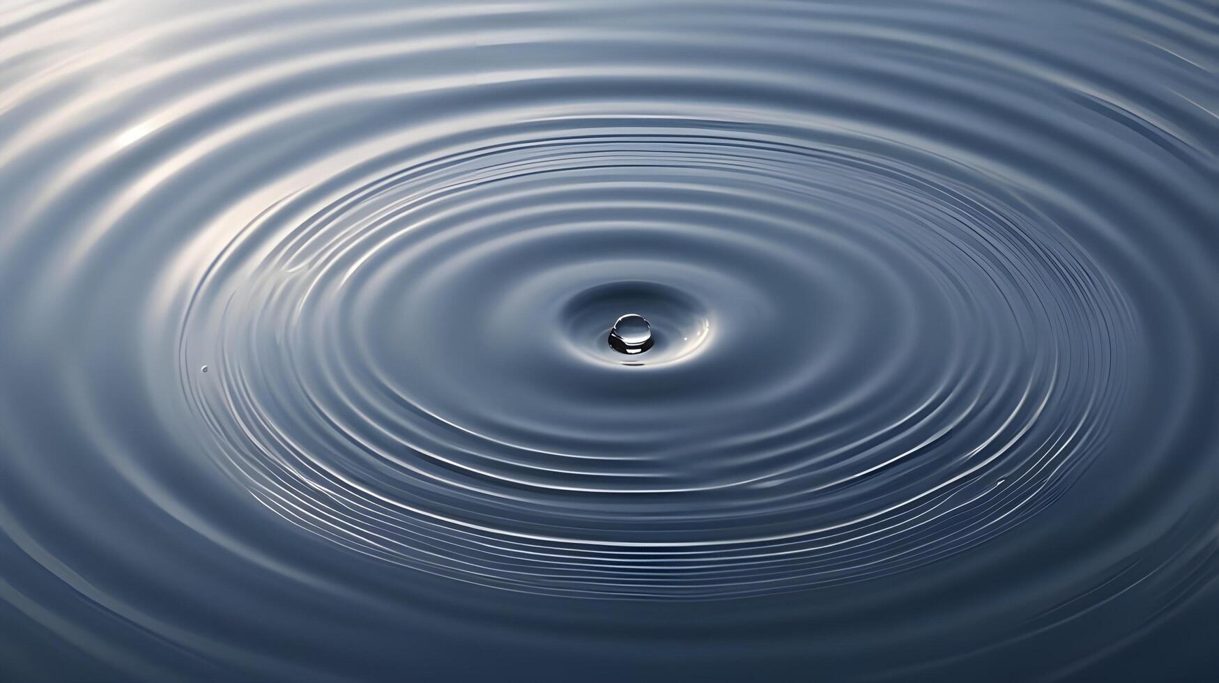 A detailed view of gentle ripples on water, creating circular light patterns. photo