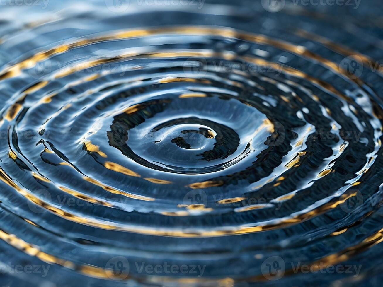 A close-up capture of soft water ripples with circular light reflections. photo