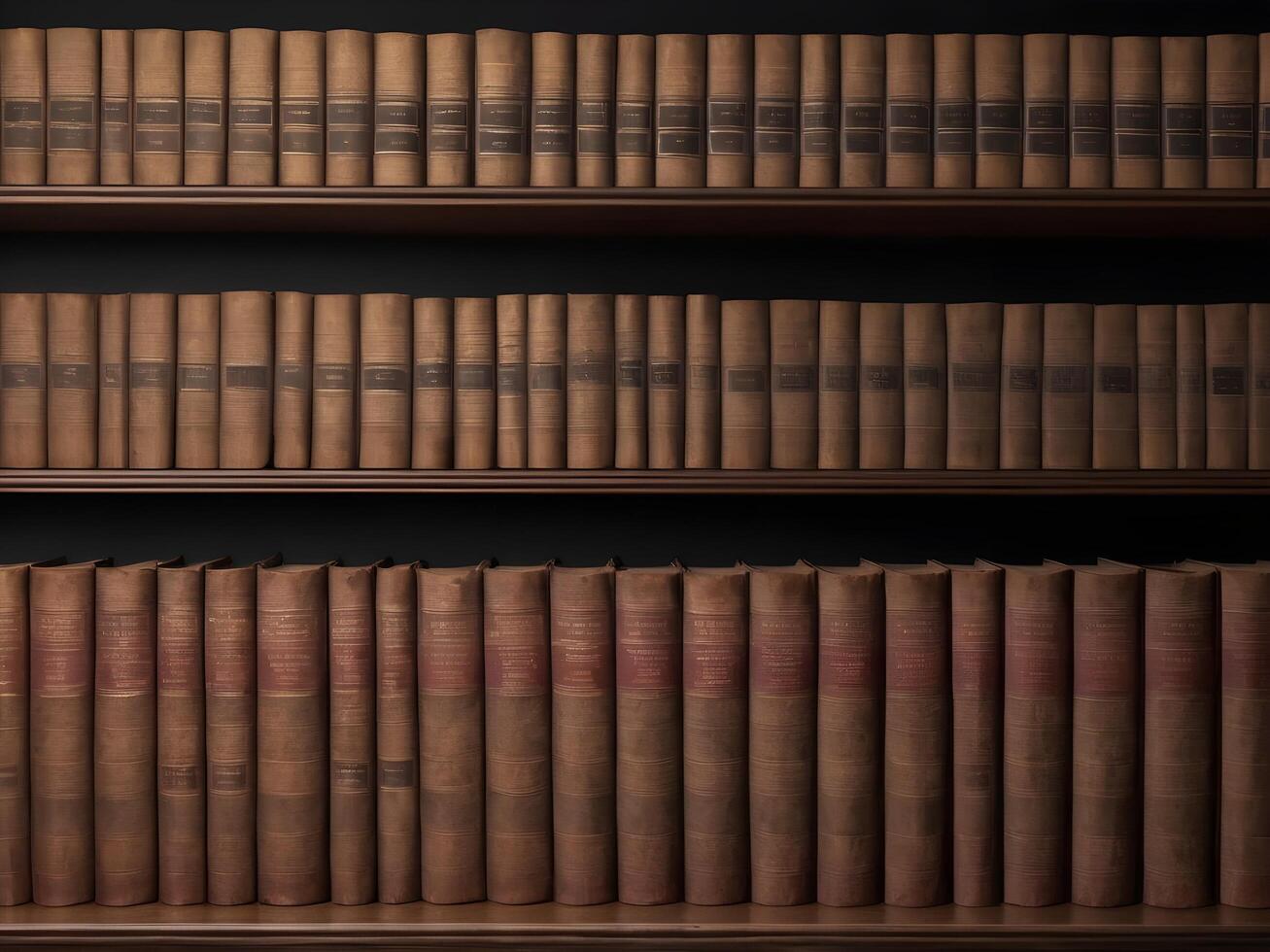 A library setting with historical American texts and classic books, providing ample copy space for Presidents Day. photo