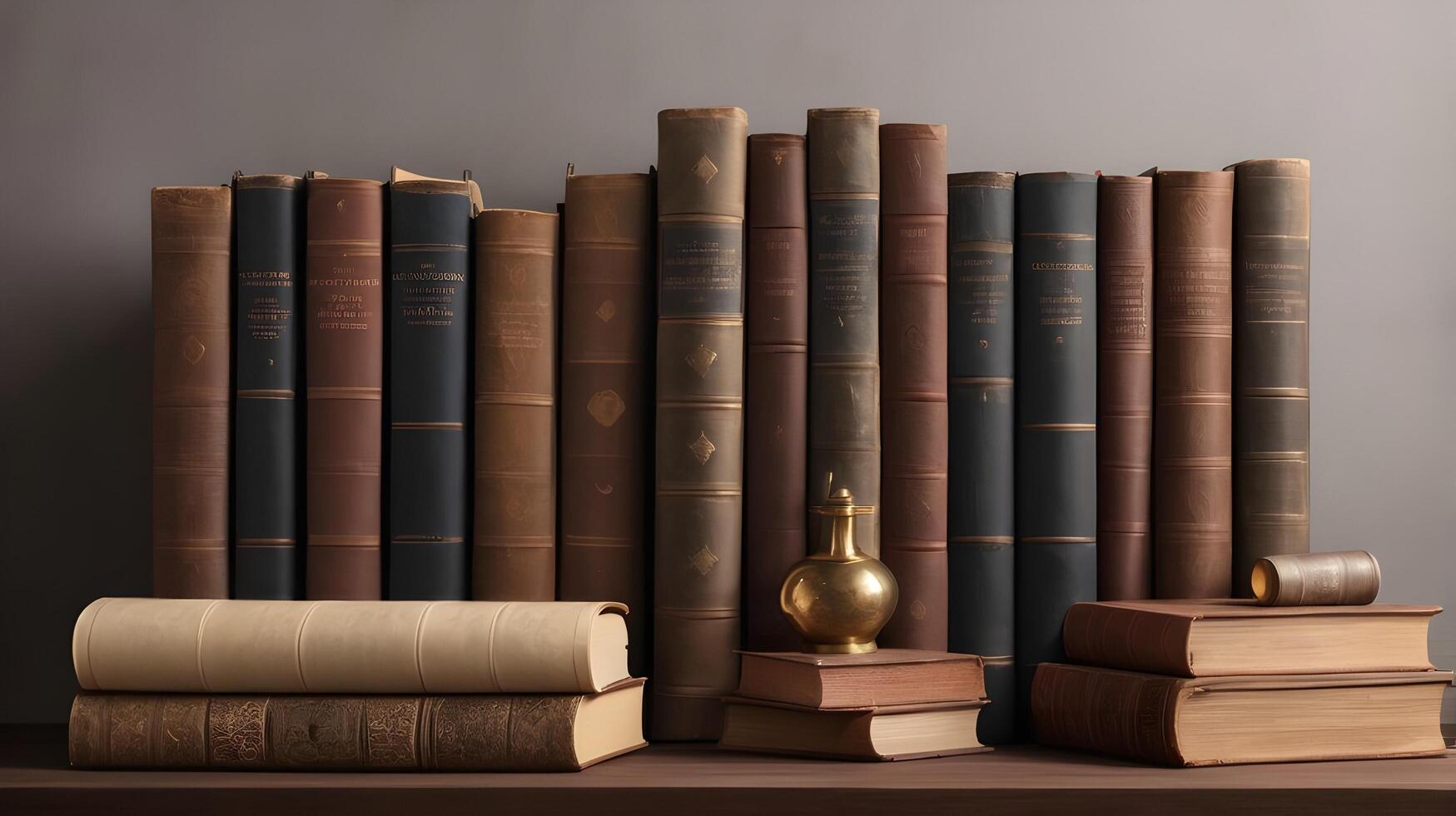 A library of historical American records and classic literature, offering space for Presidents Day content. photo