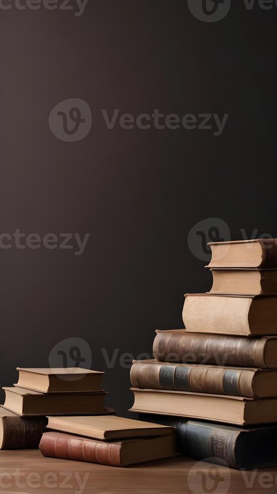 A rich academic space with rows of historic American documents and classic literature, with ample space for Presidents Day text. photo