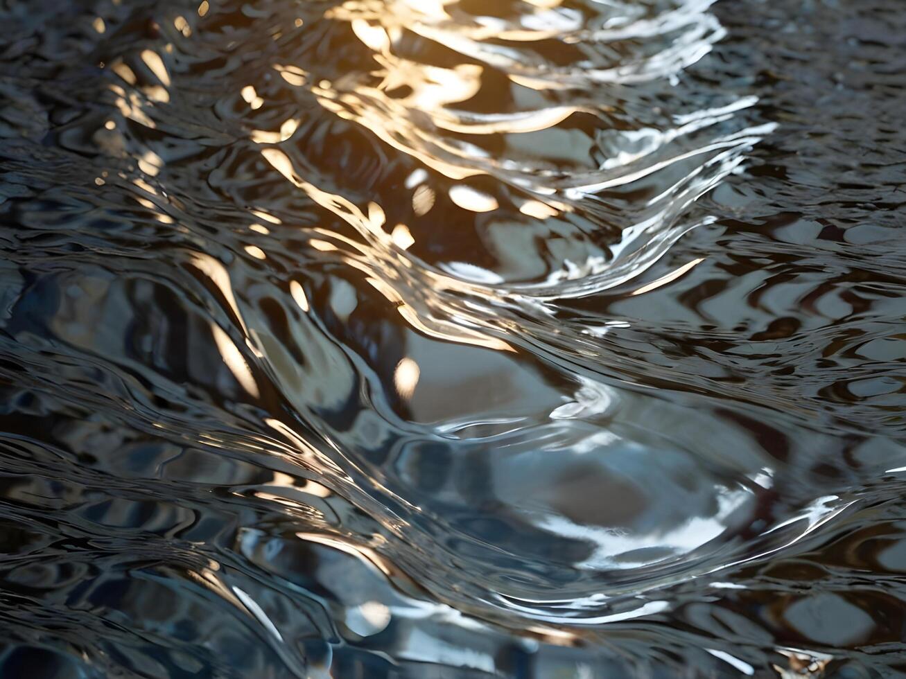A detailed perspective of light play through uneven glass surfaces. photo