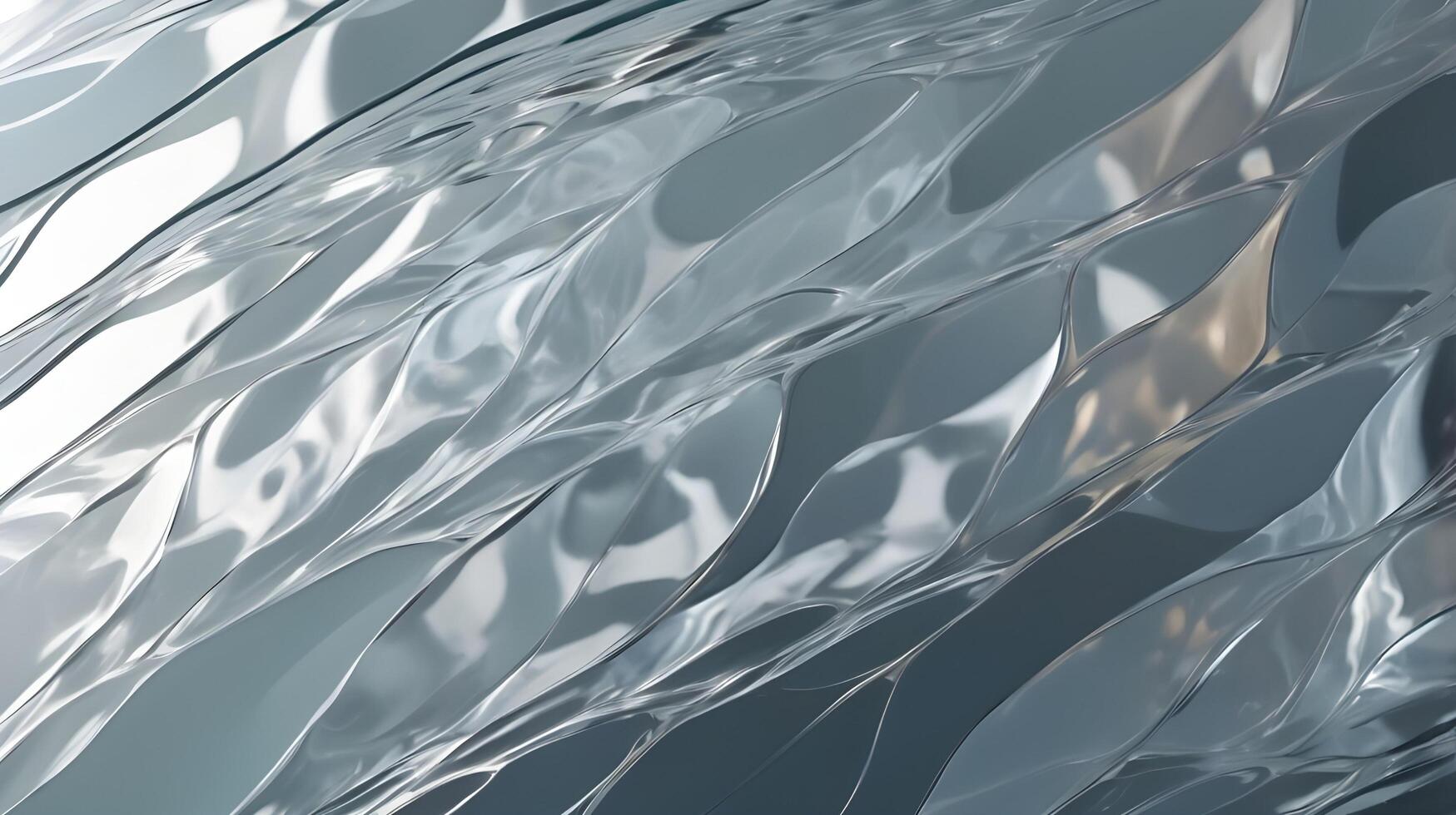 A close shot of shimmering light refracted through rippled glass waves. photo