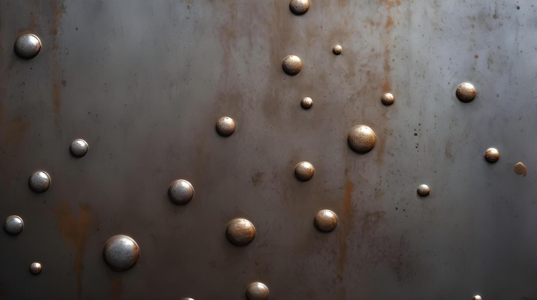 A close view of rugged welding imperfections on steel. photo
