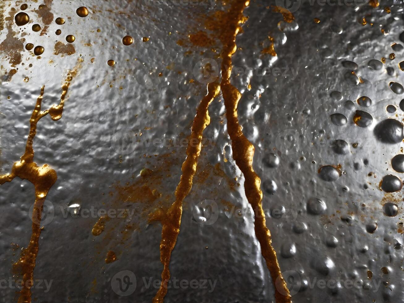 A close-up image showing rugged welding marks on solid steel. photo