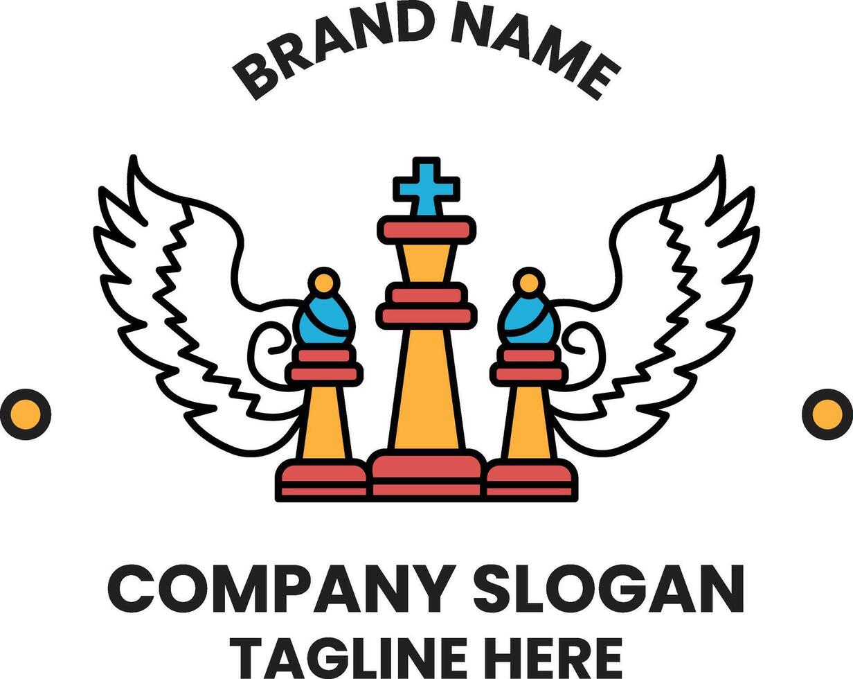A logo for a company that sells chess sets vector