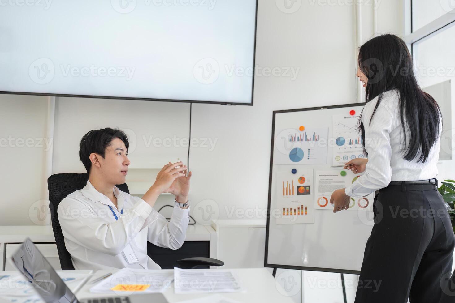 Professional teamwork in tax planning and financial analysis. photo
