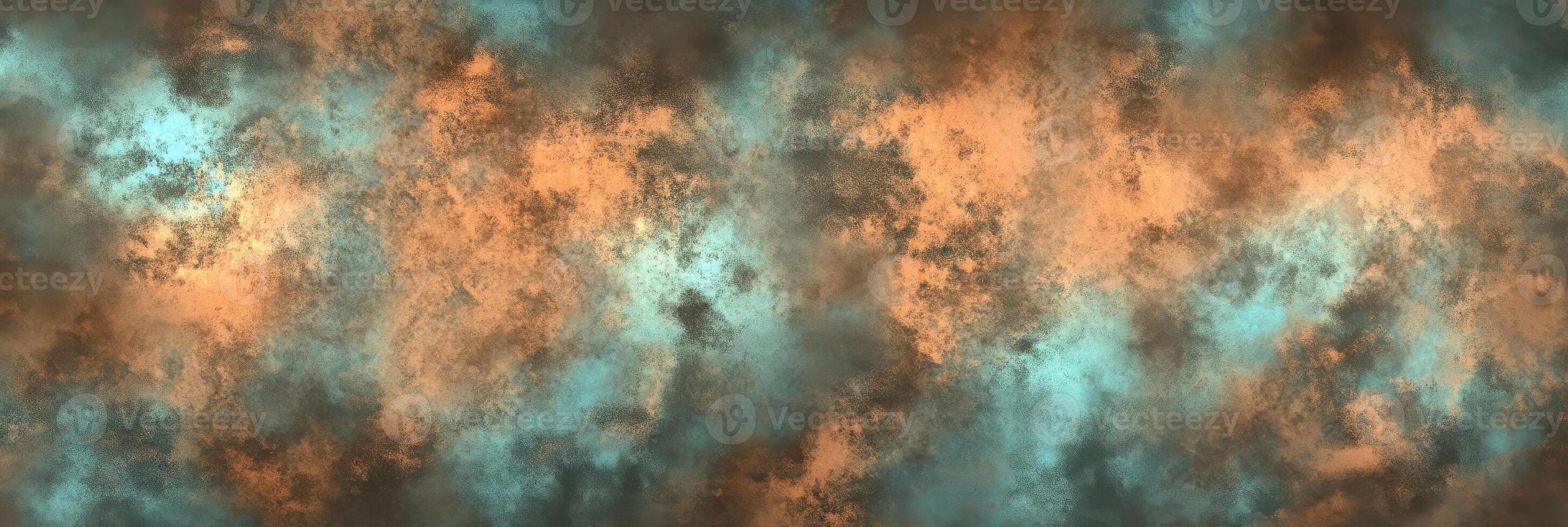 Abstract colorful clouds wall texture in blue and orange shades for artistic backgrounds photo