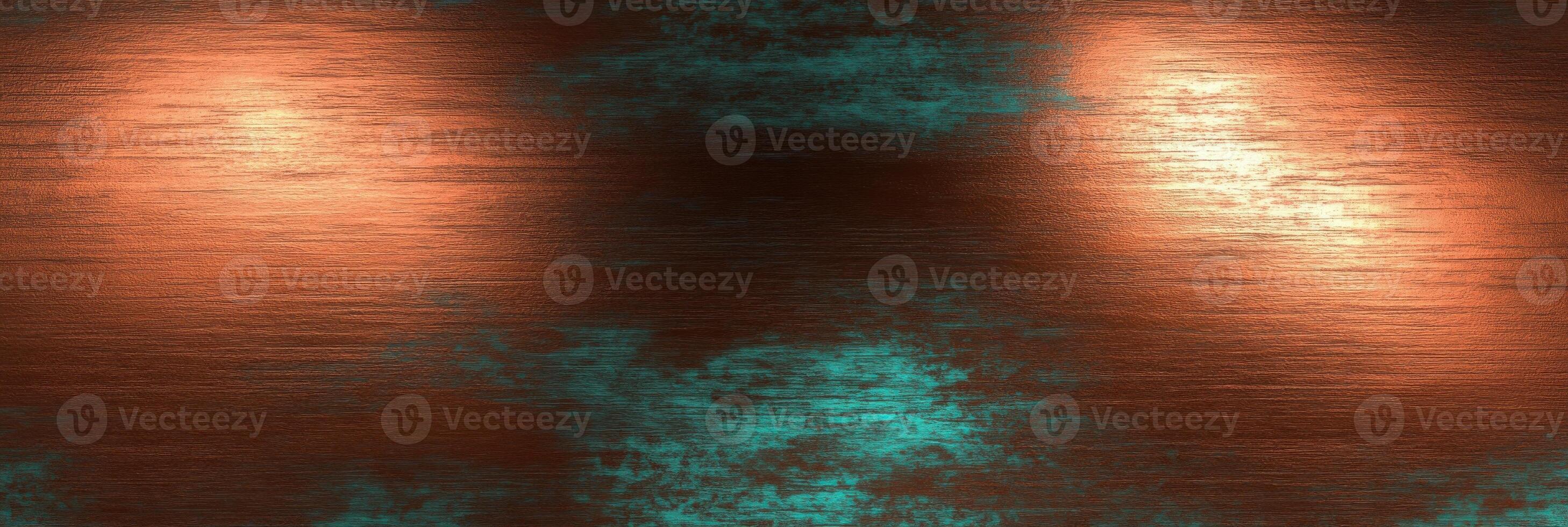 Abstract grunge pattern with copper and teal textured background design photo