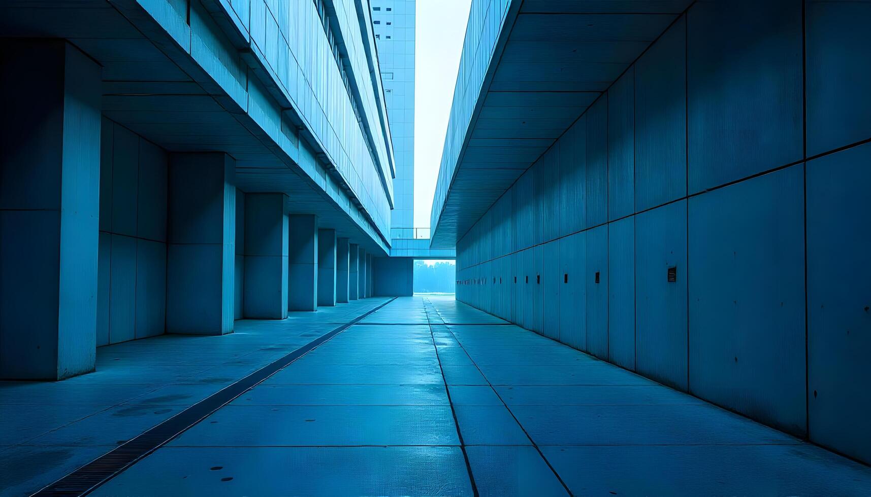 Exploring the Tranquil Blue Aesthetic of Modern Architecture photo