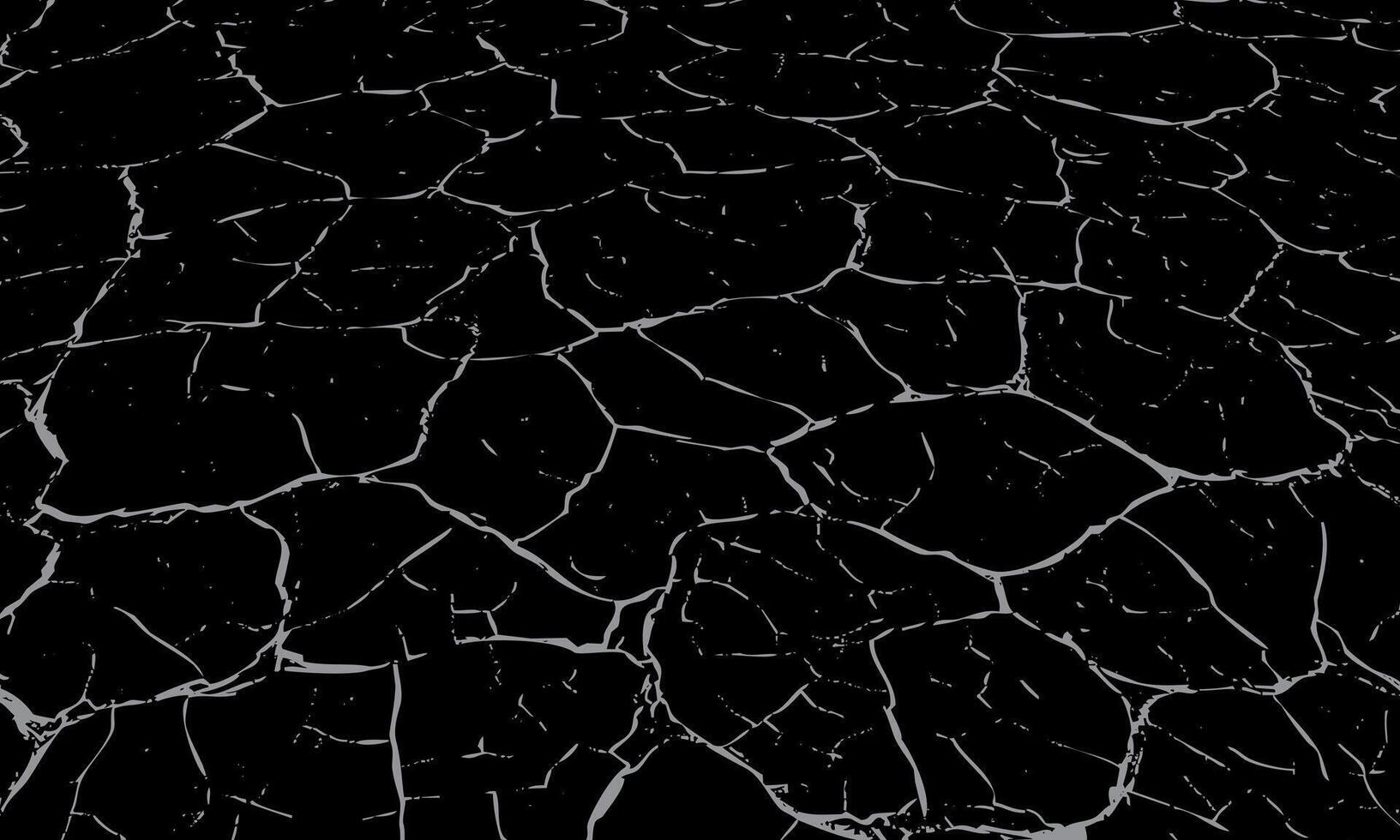 Crack fractures of wall or floor break effect, old texture black background. ground concrete damage. vector