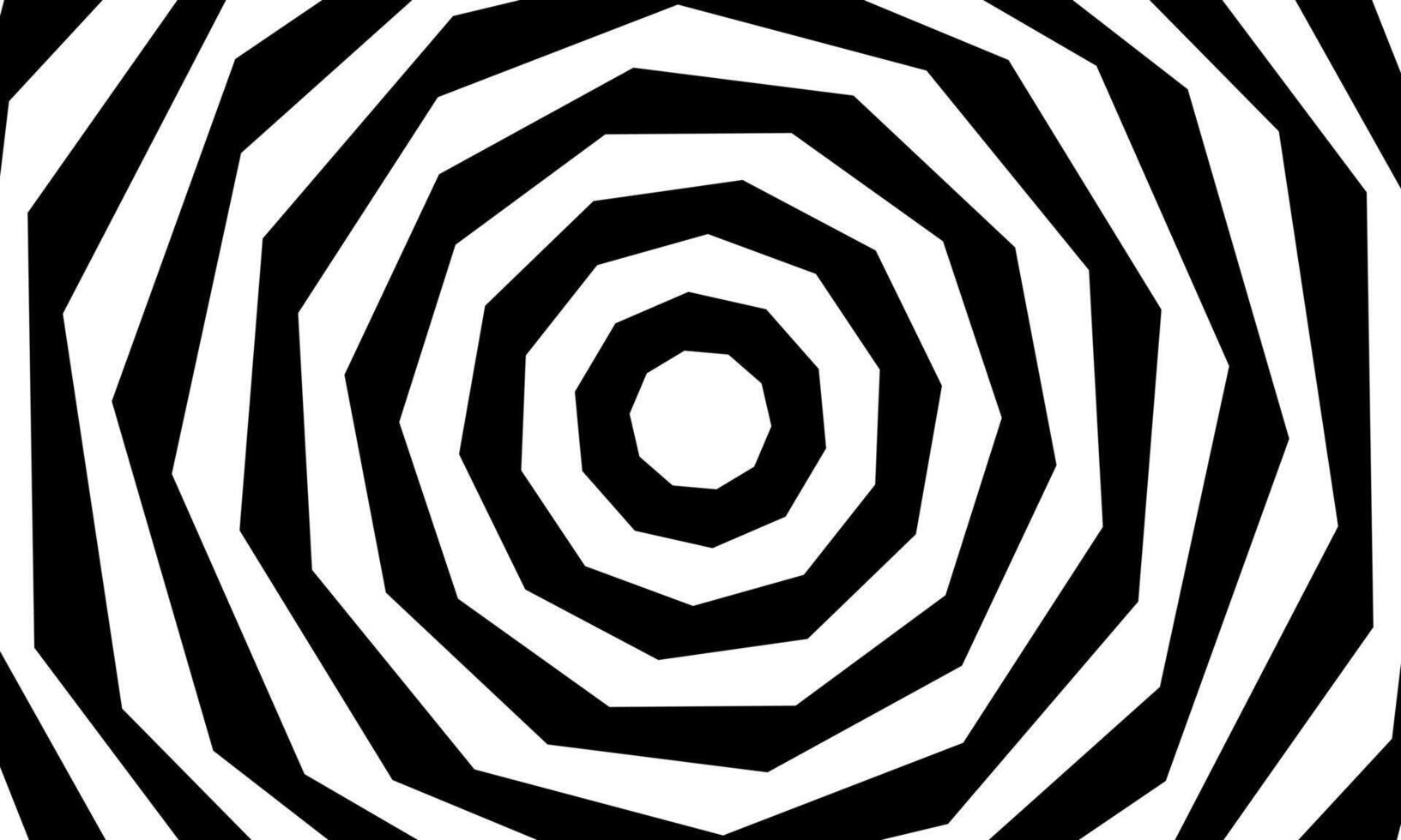 Abstract circle line pattern spin black and white stripes. vector