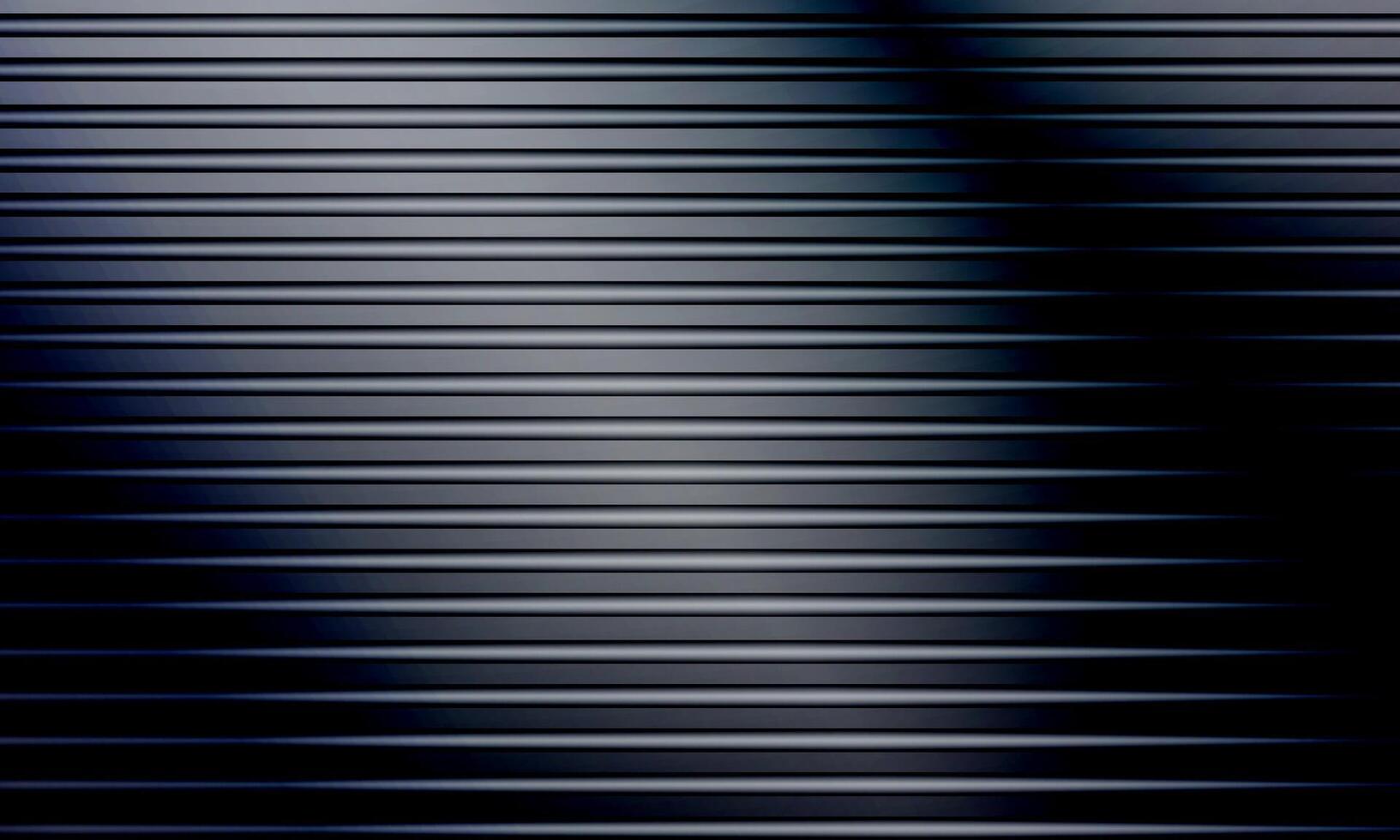 Dark grey horizontal stripes background. shiny texture lines pattern. retro style metal copy space background. vector