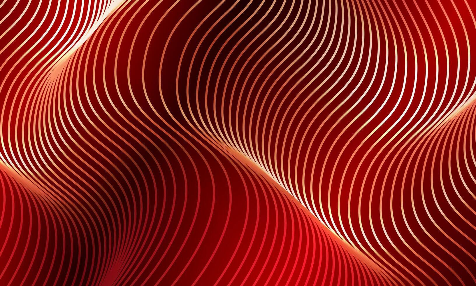 luxury wave stripe background. glowing red lines pattern. vector