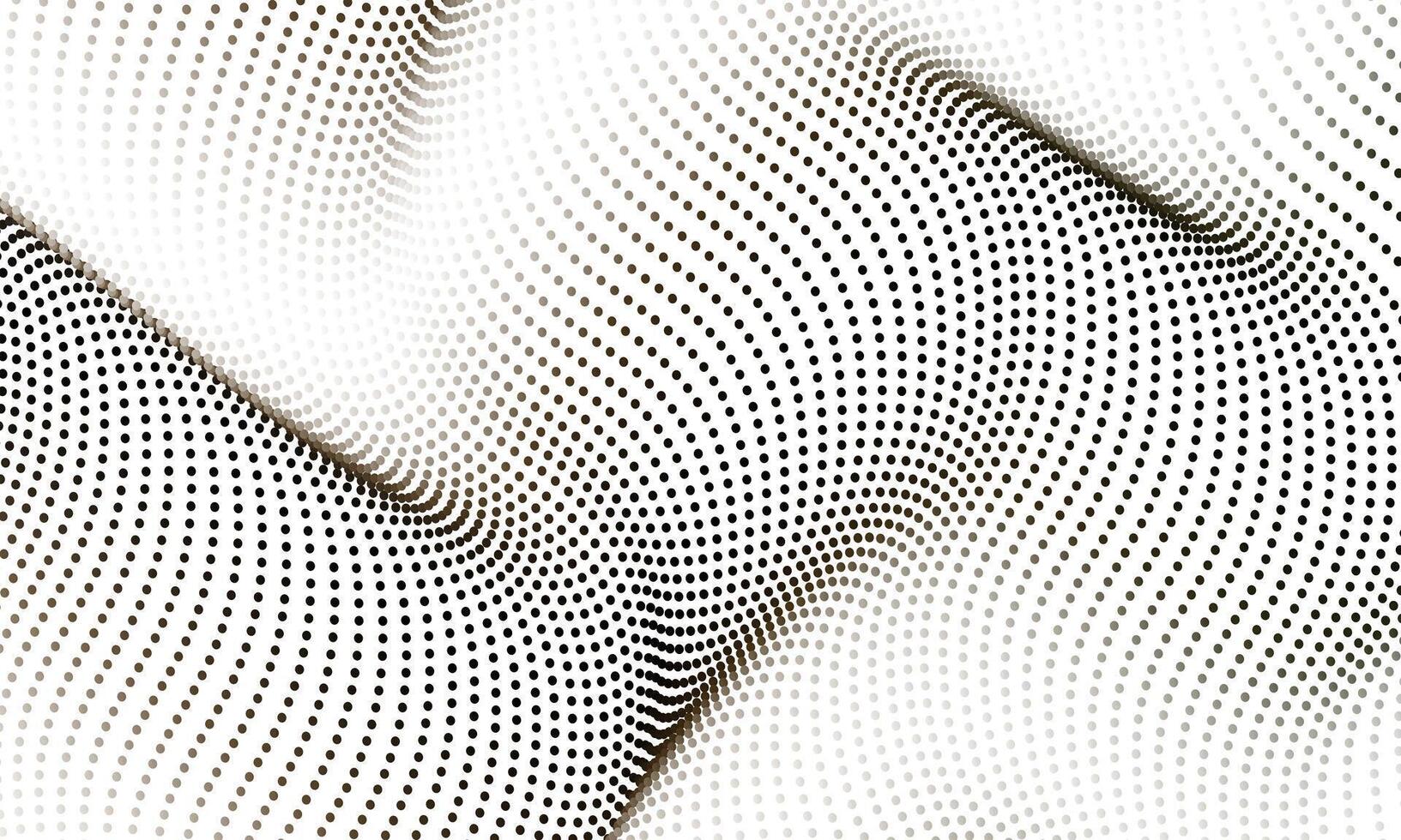Abstract waving particle technology background design. Abstract wave moving dots flow particles, hi-tech and big data background. halftone retro style. vector