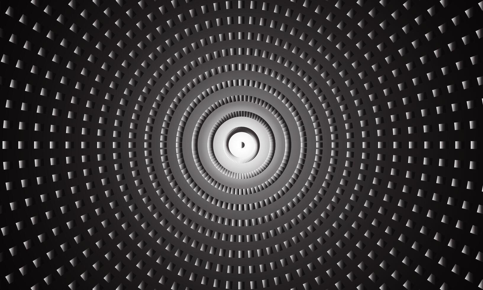 Radial halftone spotted gradient background. Dotted texture geometric dark background. artistic retro style. vector