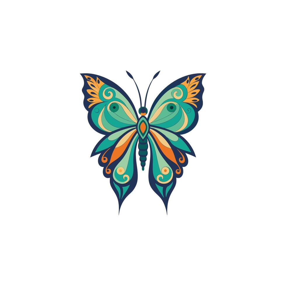Natures Elegance A Simple Yet Stunning Butterfly Design vector