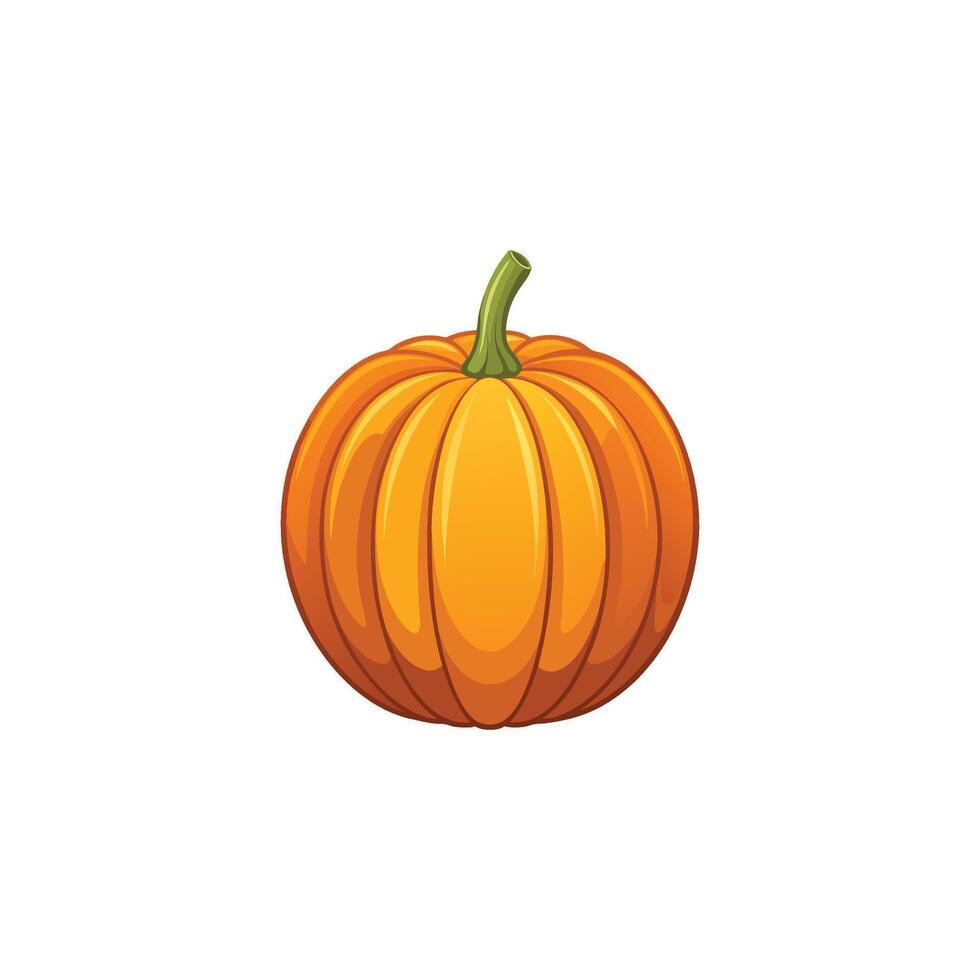 Autumn Elegance Pumpkin Illustration on White Background vector