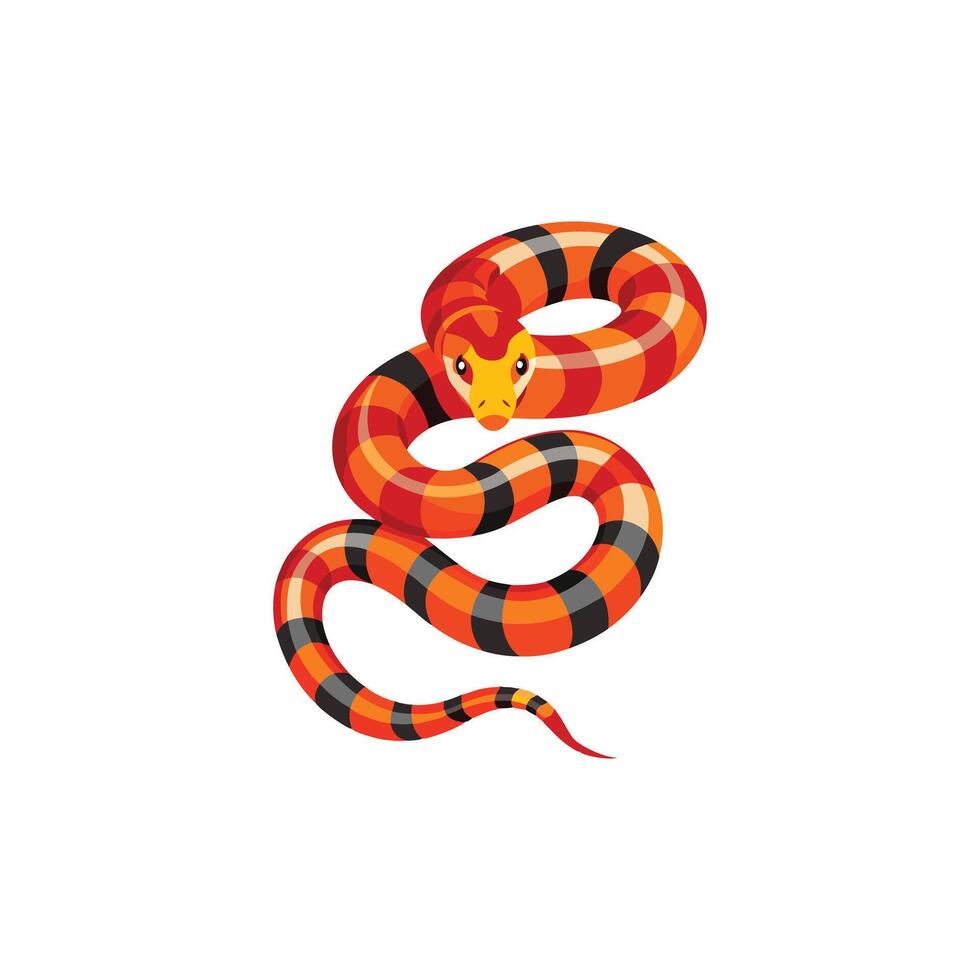 Slithering Elegance A Graceful Corn Snake Illustration Design vector