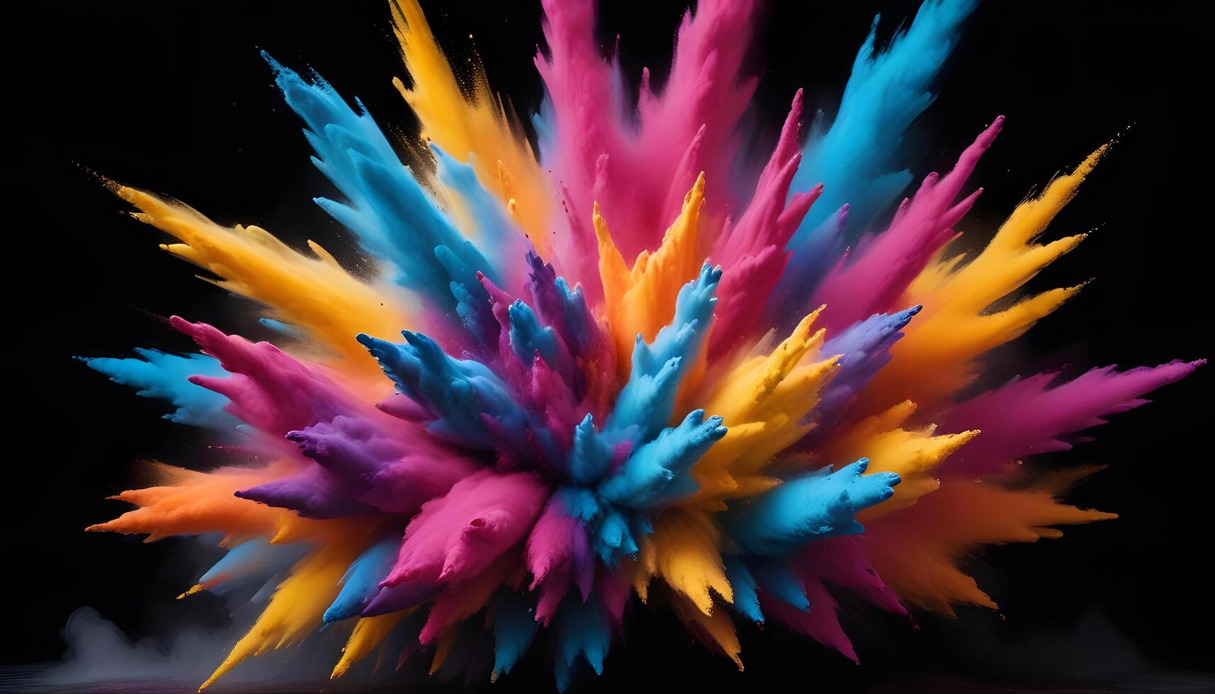 Colorful powder exploding in the air photo