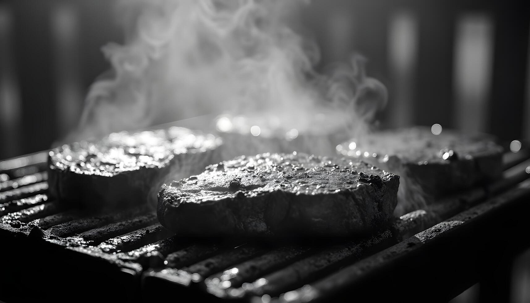 Steak on the grill photo