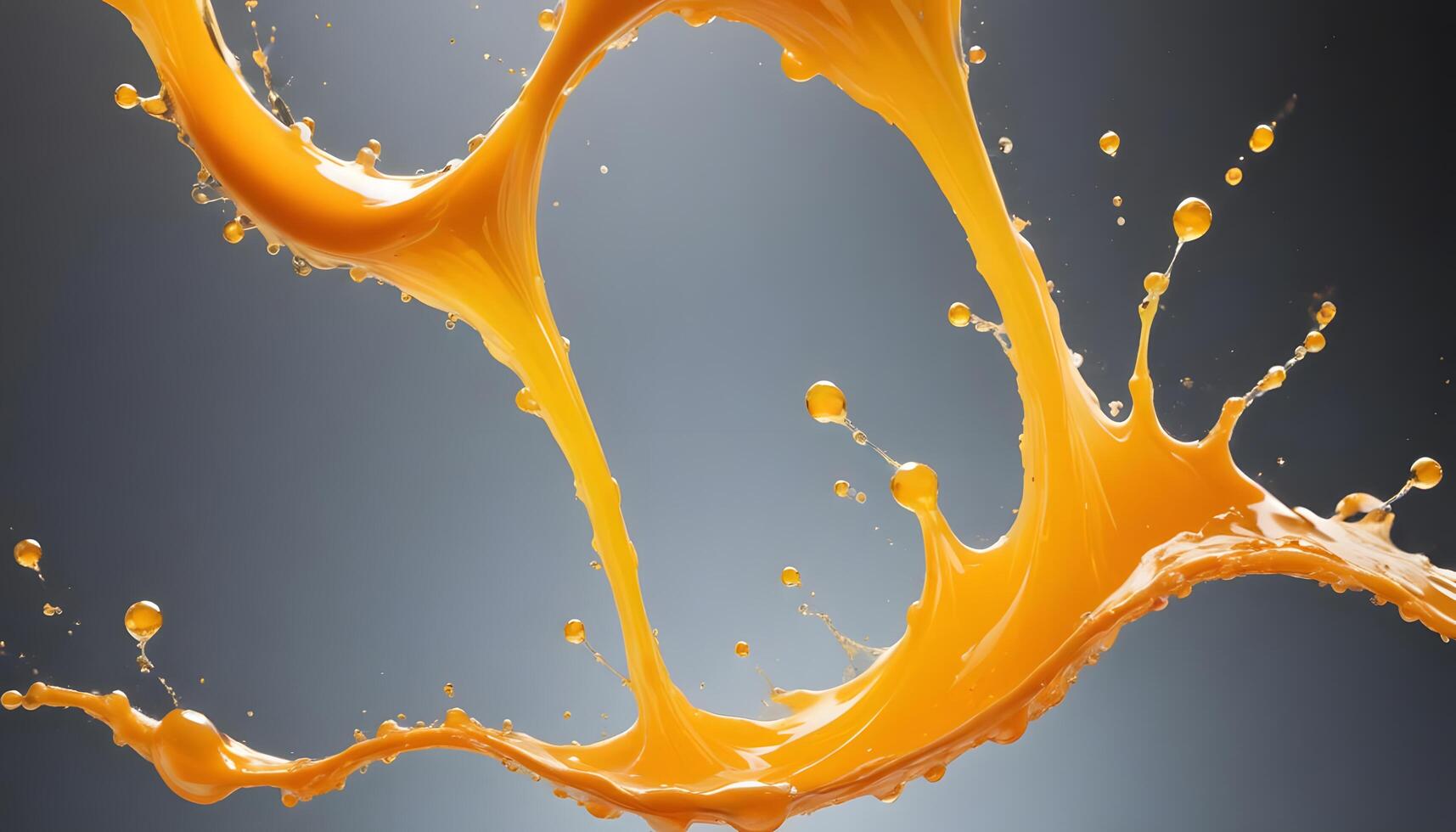 Orange juice splash on a dark background photo