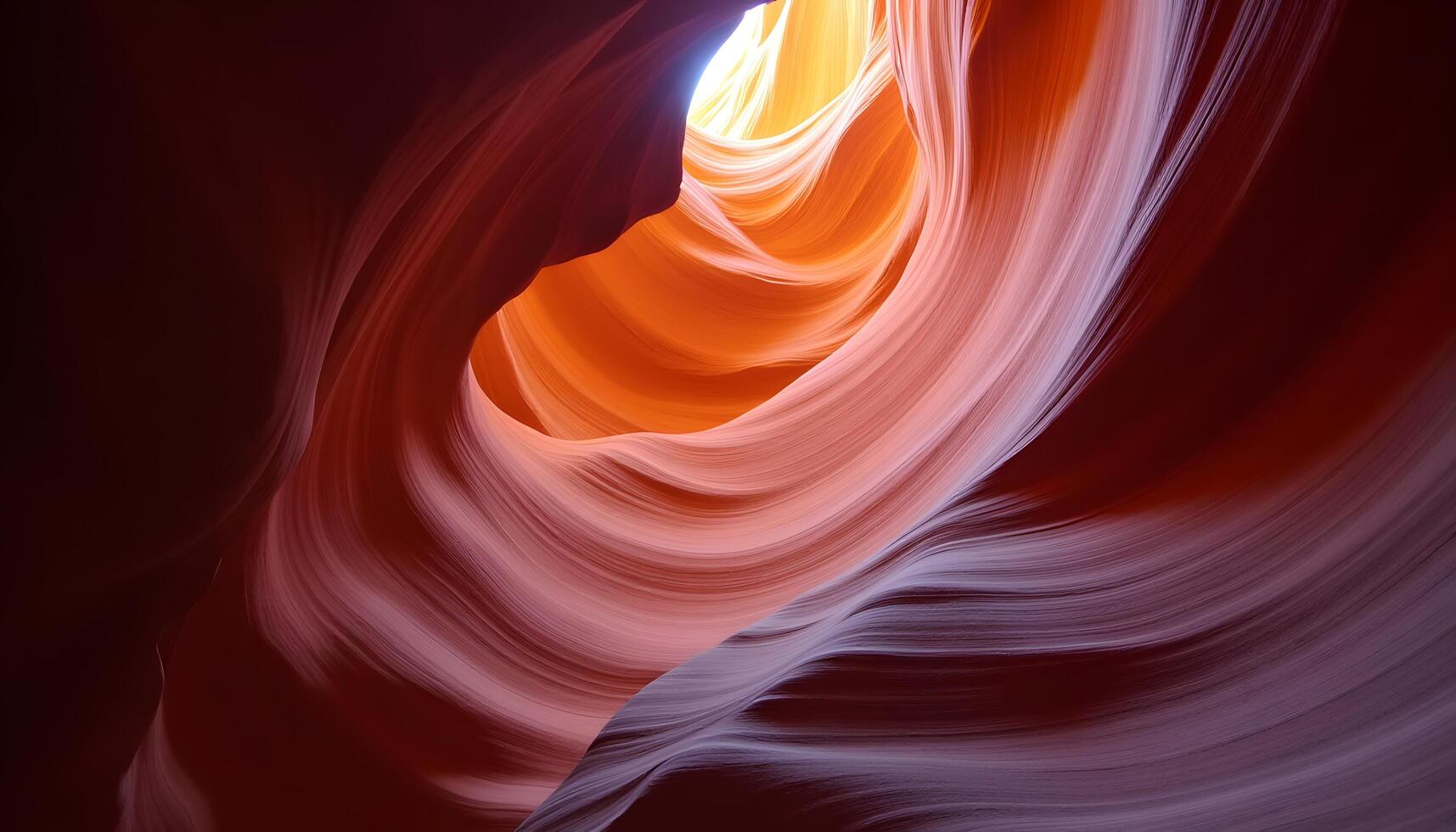 The light shines through the narrow slot of antelope canyon photo