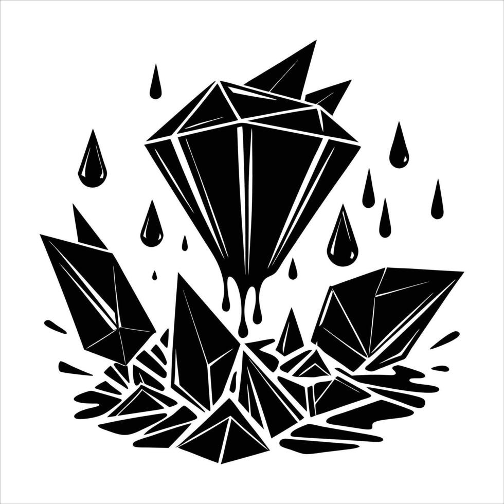 Bloodcurdling Broken Glass Artwork vector