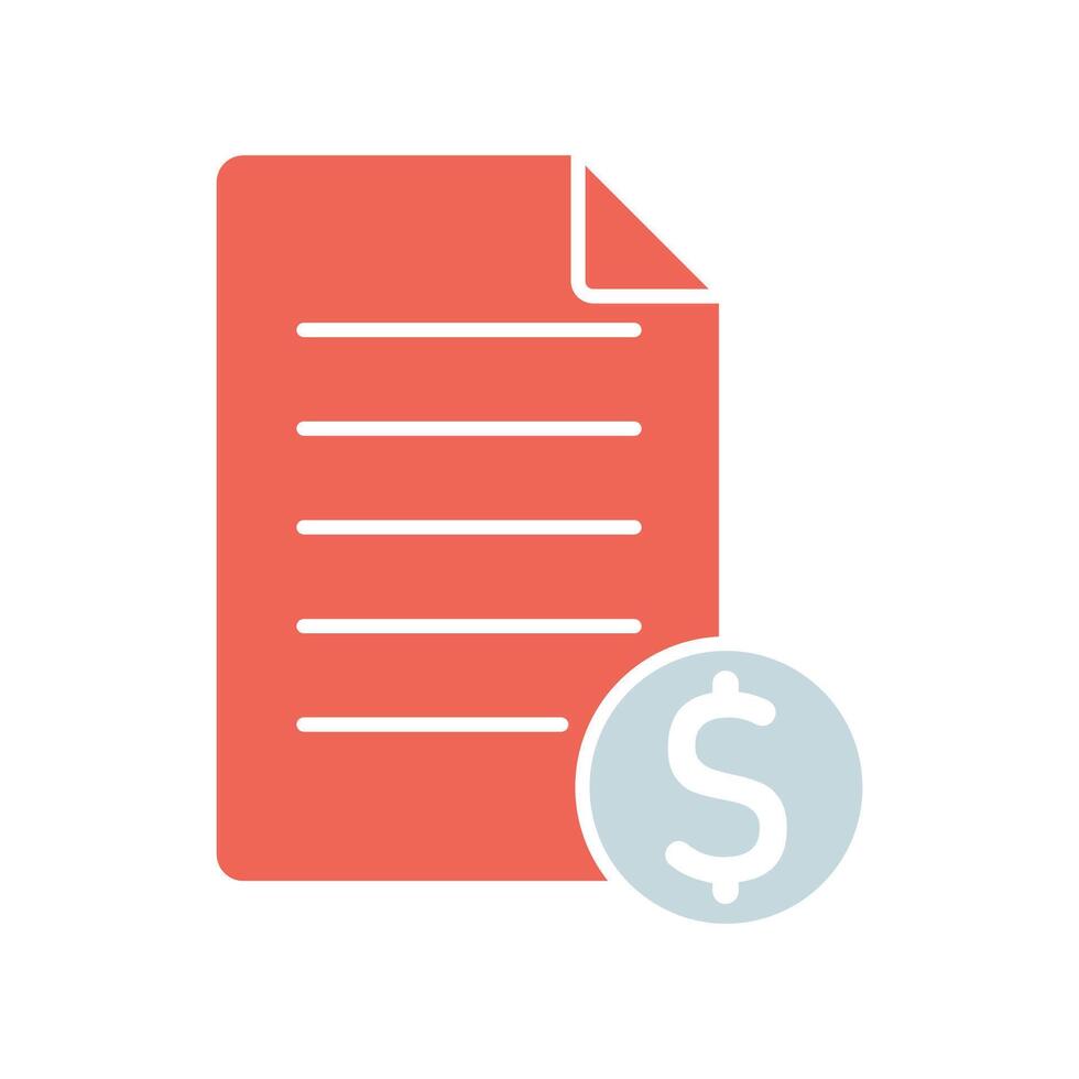 Icon a contract isolated against a clean background. vector