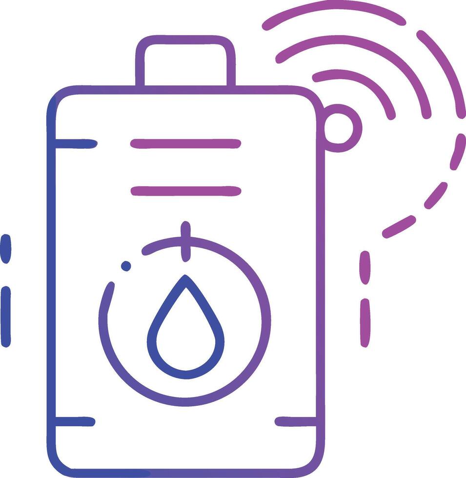 A battery with a water drop on it vector