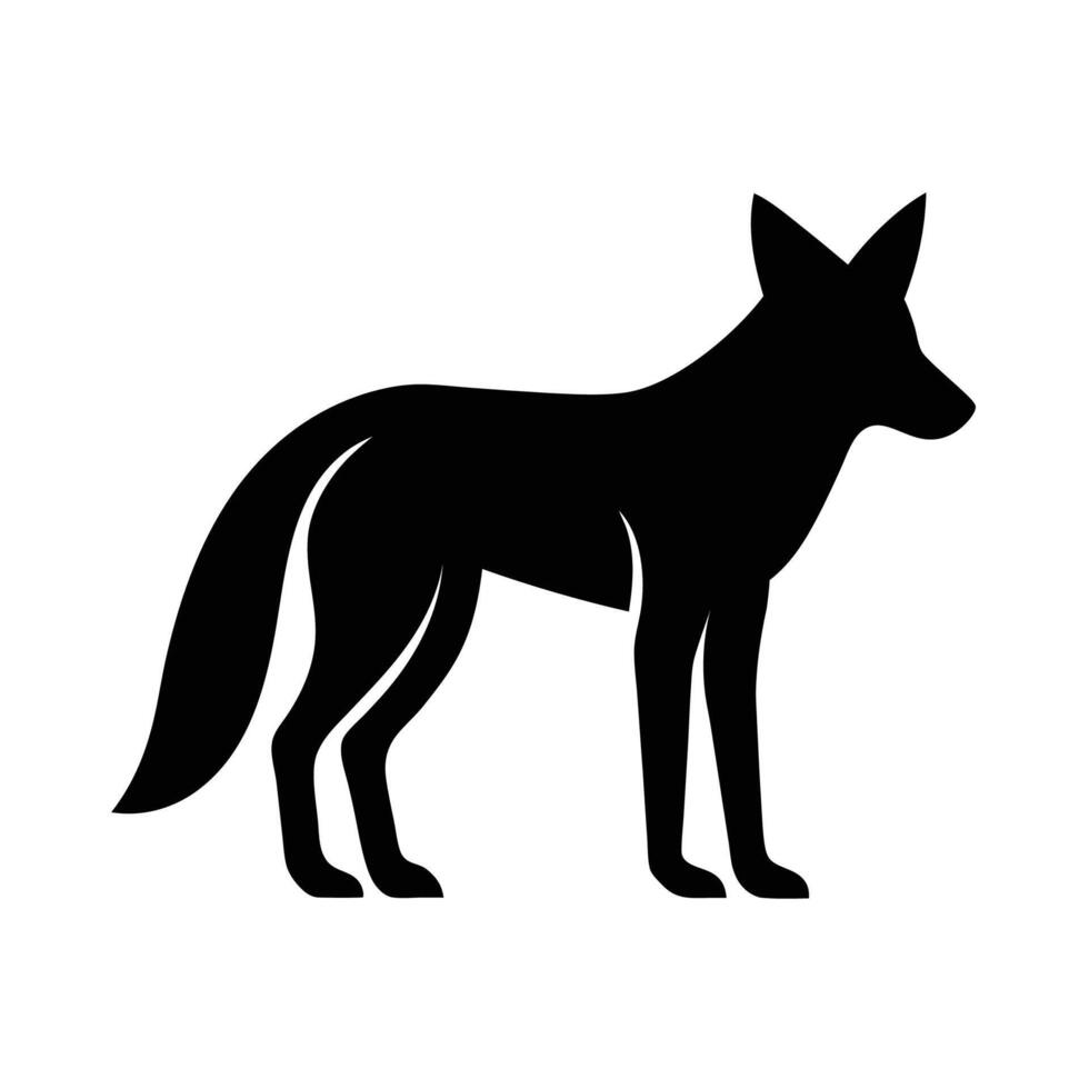 Jackal silhouette icon perfect for logos and digital projects vector