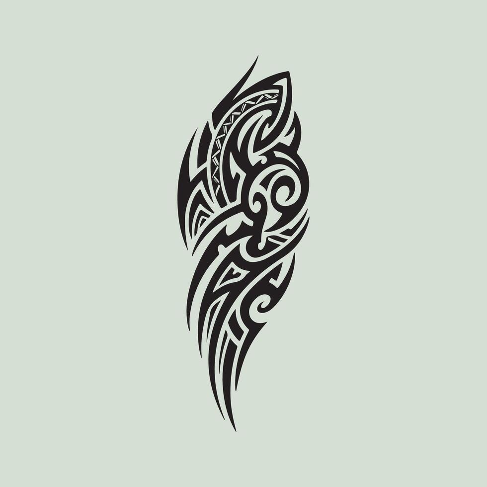 Tribal tattoo design on a light background vector