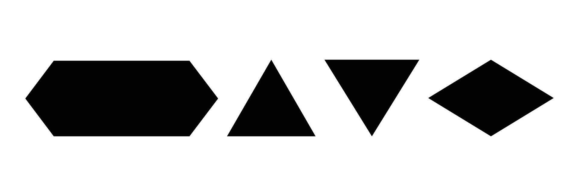Simple Geometric Shapes Set Against a White Background vector