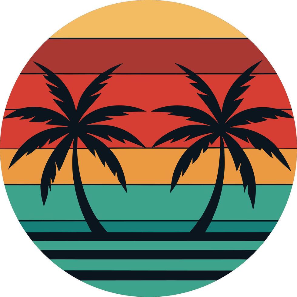 illustration of a palm tree vector
