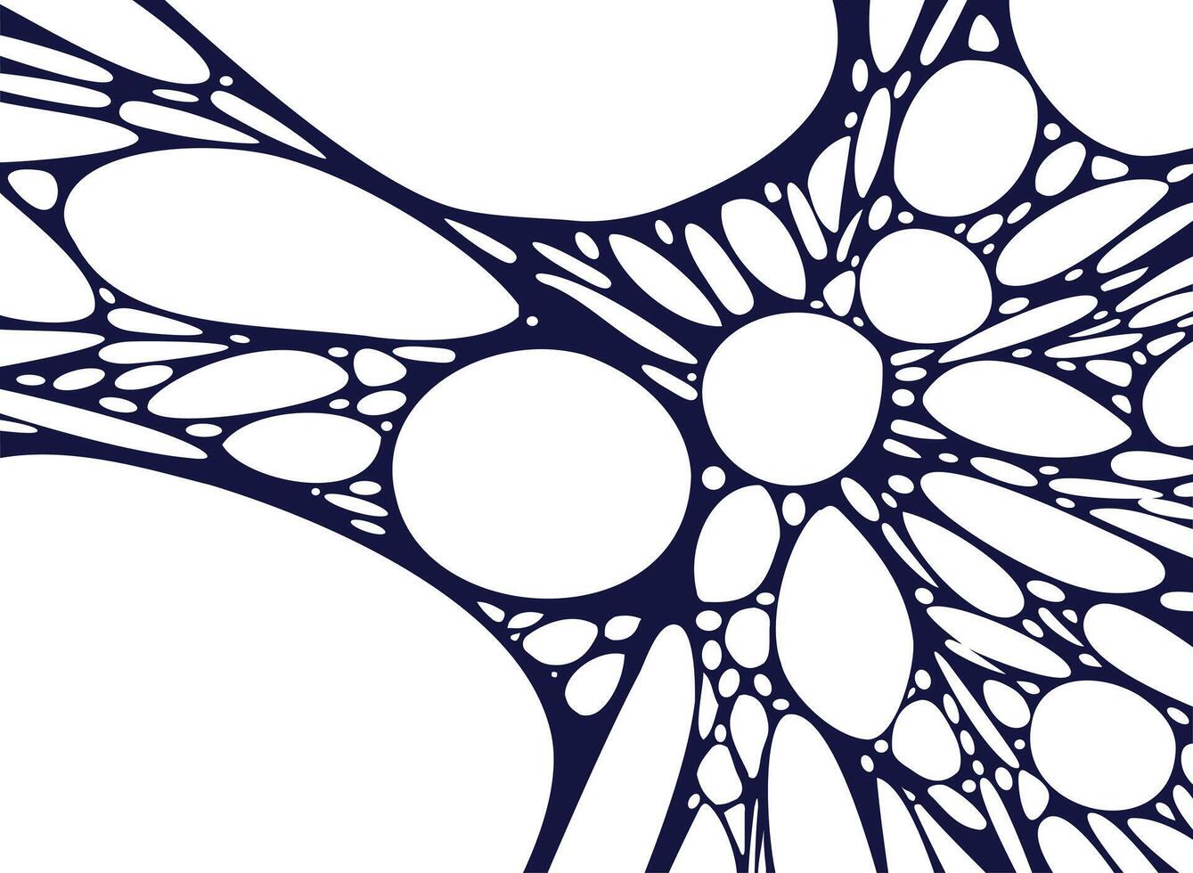 Abstract Molecular Network with Circular Connections vector