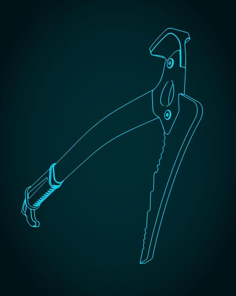 Ice axe illustration vector