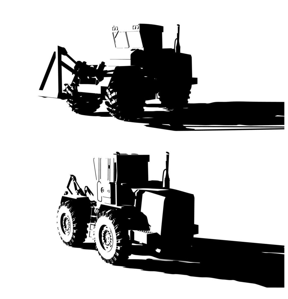 Tractor stylized illustration vector