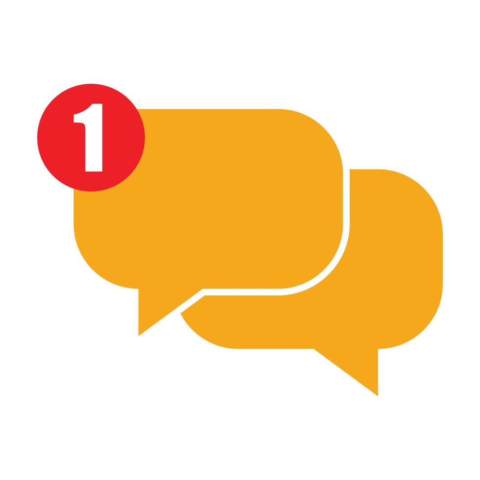 notification bubble speeach icon flat messeage vector