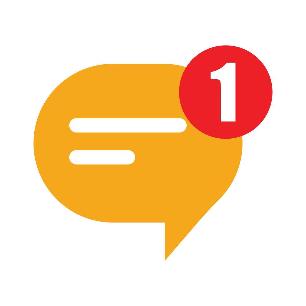 notification bubble speeach icon flat vector