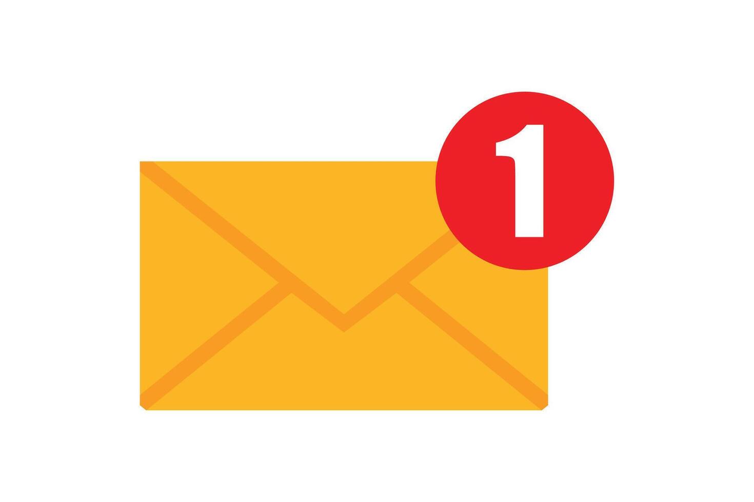 notification message envelope, mail icon vector